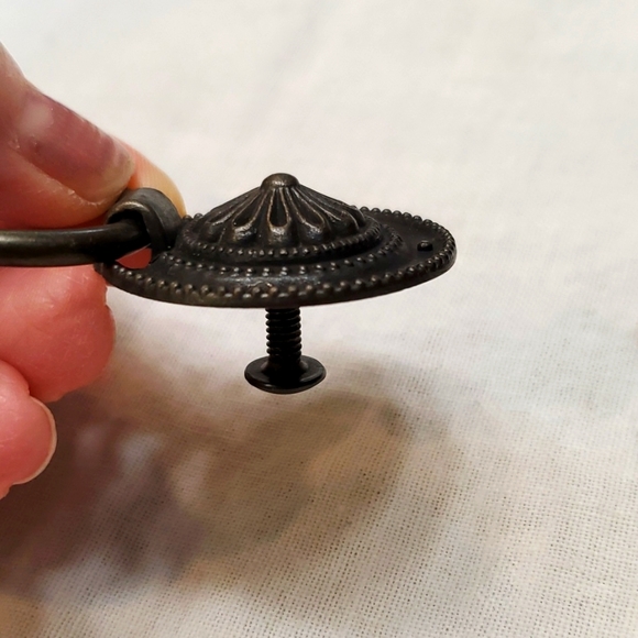 5 Drawer Pull Knobs Metal Ornate Floral Primitive Victorian Farmhouse Rustic - Picture 14 of 16